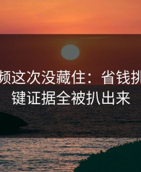 蘑菇视频这次没藏住：省钱挑战里关键证据全被扒出来